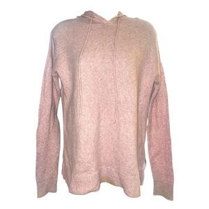 Old Navy Pink knit Sweater Hoodie Slits Side Pullover Long Sleeve super soft